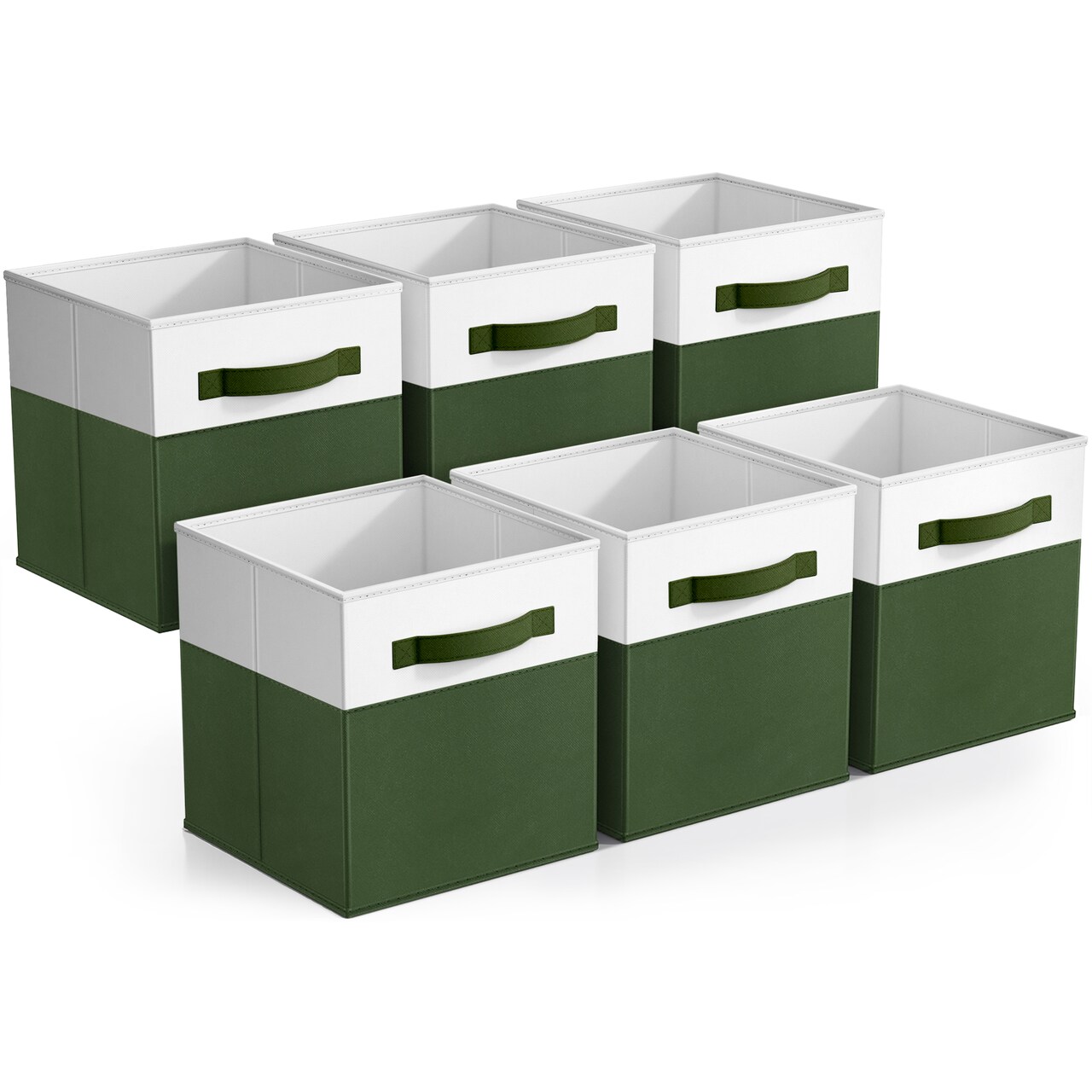 Sorbus Foldable Storage Bins – 6-Pack Fabric Storage Cubes, 11-Inch Cube Organizer Bins for Closet, Shelves, and Cubby Storage – Collapsible Cloth Storage Baskets for Home Organization